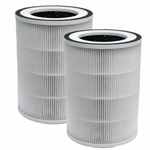 HOSECES H10 replacement filter fits for HIMOX H10 air purifier, High Efficiency H13 HEPA Activated Carbon Filter 2Pack (H10 Filter) von HOSECES