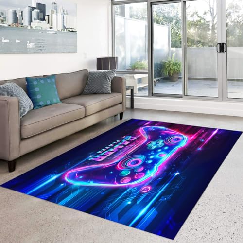 HOSIMA Gamecontroller-Teppich, weiche Bodenmatte, Gamecontroller-Schlafzimmer, rutschfeste Bodenmatte, kurzflorig, Flauschige Bodenmatte, waschbar (Gamepad 150 x 200) von HOSIMA