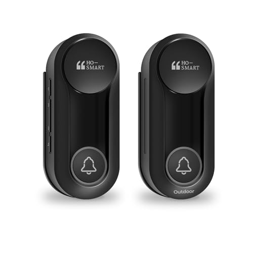 Funkklingel, Hosmart UltraBell Funk-Intercom-System, batteriebetriebenes Intercom, Vollduplex-Audio-Türklingel wasserdicht mit 38 Klingeltönen, 300M Reichweite für Zuhause, Geschäft, ältere Menschen Funkklingel, Hosmart UltraBell Funk-Intercom-System, batteriebetriebenes Intercom, Vollduplex-Audio-Türklingel wasserdicht mit 38 Klingeltönen, 300M Reichweite für Zuhause, Geschäft, ältere Menschen von HOSMART