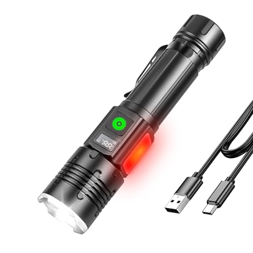 HOSONIC Taschenlampe Wiederaufladbar 2000Lumen, Superhelle LED-Taschenlampen mit rotem Seitenlicht, Magnetisch, Clip, Power Bank Funktion, 9 Modi Batteriebetriebene EDC Taschenlampe für Notfälle HOSONIC Taschenlampe Wiederaufladbar 2000Lumen, Superhelle LED-Taschenlampen mit rotem Seitenlicht, Magnetisch, Clip, Power Bank Funktion, 9 Modi Batteriebetriebene EDC Taschenlampe für Notfälle von HOSONIC