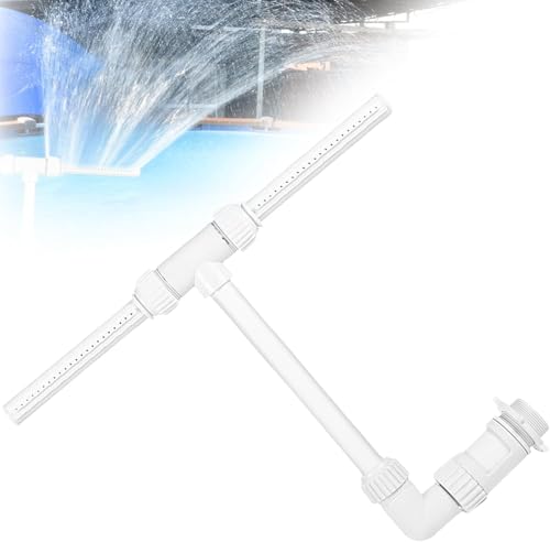 Pool Brunnen Wasserfall Dual Springbrunnen für Außen, Pool Fontäne Sprinkler Einstellbarer Wasserfontäne teich mit Adapter, Pool Wasserfontäne für Pool und Spa von HOSPAOP