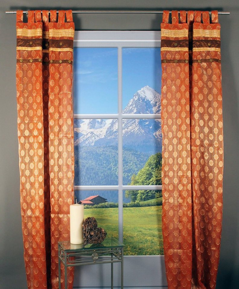 HOSSNER - ART OF HOME DECO Gardine Arnisee, Schlaufen (1 St), transparent, Schlaufenschal mit Dekokante von HOSSNER - ART OF HOME DECO