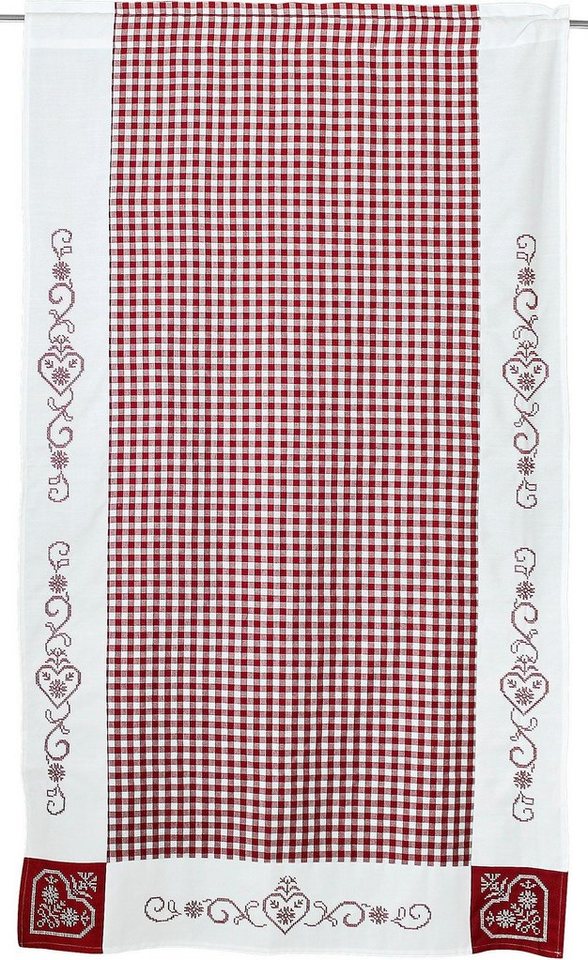 HOSSNER - ART OF HOME DECO Gardine Kulm, Stangendurchzug (2 St), blickdicht, Landhaus-Look von HOSSNER - ART OF HOME DECO