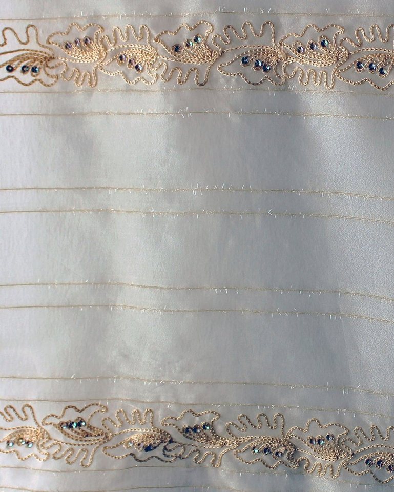 HOSSNER - ART OF HOME DECO Gardine Sihlsee, Schlaufen (1 St), transparent, Schlaufenschal im besonderen Design von HOSSNER - ART OF HOME DECO