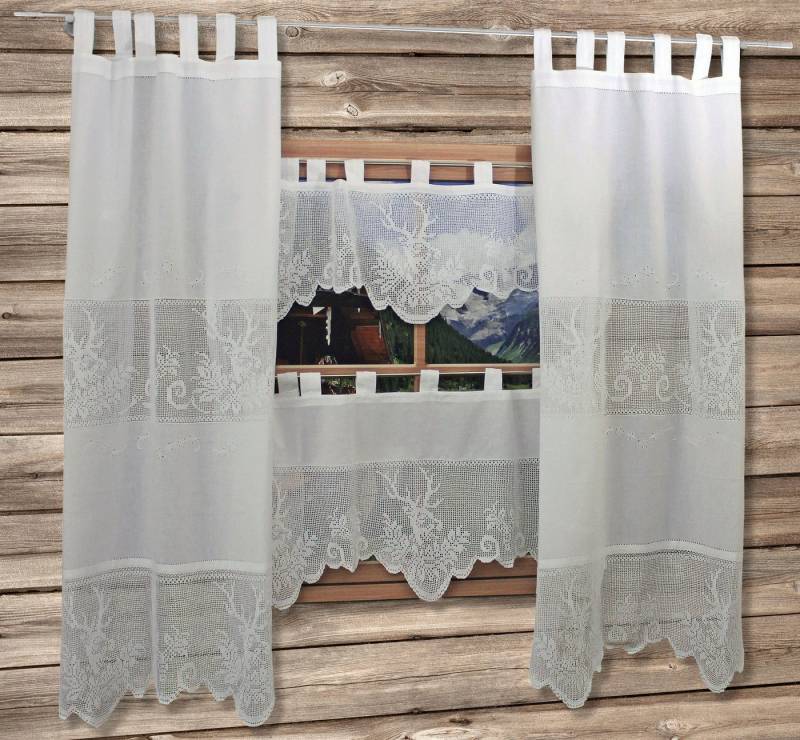 HOSSNER - ART OF HOME DECO Querbehang Hirsch, Stangendurchzug (1 St), halbtransparent von HOSSNER - ART OF HOME DECO