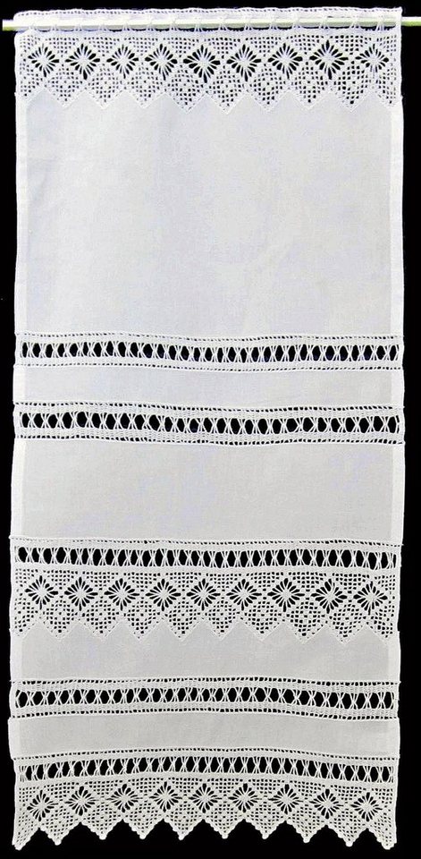 HOSSNER - ART OF HOME DECO Scheibengardine Spitzingsee (1 St), Stangendurchzug, halbtransparent von HOSSNER - ART OF HOME DECO