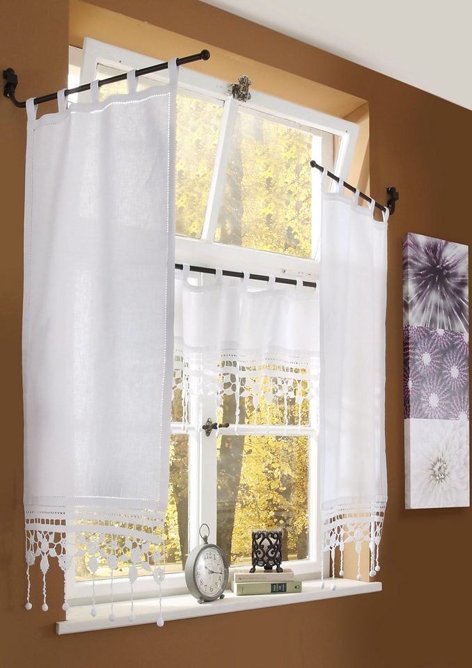 HOSSNER - ART OF HOME DECO Querbehang Großglockner, Schlaufen (1 St), halbtransparent, HxB: 50x125 von HOSSNER - ART OF HOME DECO