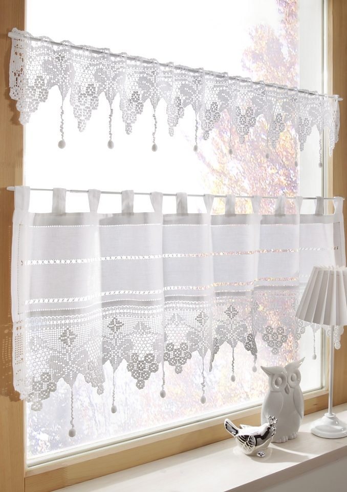 HOSSNER - ART OF HOME DECO Querbehang Matterhorn, Schlaufen (1 St), halbtransparent, HxB: 50x120 von HOSSNER - ART OF HOME DECO