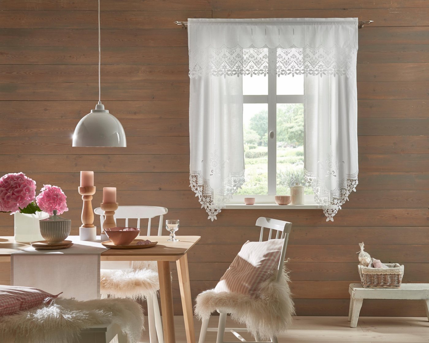 HOSSNER - ART OF HOME DECO Querbehang Staffelsee, Stangendurchzug (1 St), halbtransparent von HOSSNER - ART OF HOME DECO