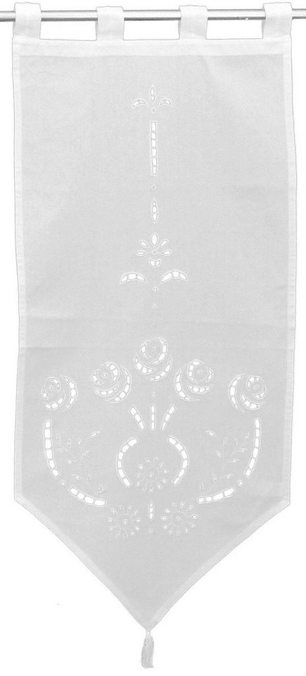 HOSSNER - ART OF HOME DECO Scheibengardine Ortler, Schlaufen (1 St), halbtransparent von HOSSNER - ART OF HOME DECO