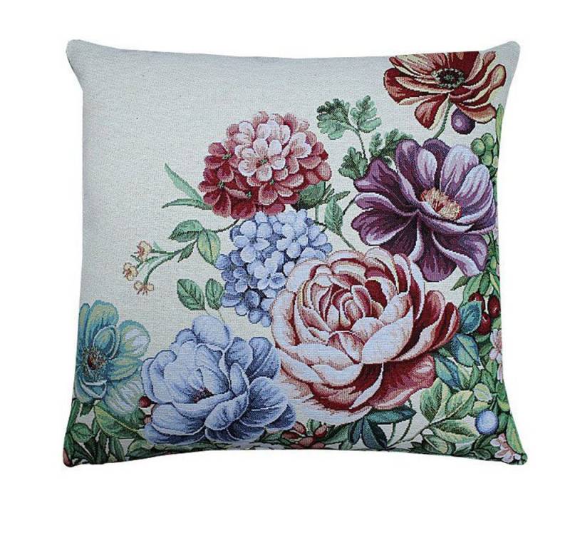 HOSSNER - HOMECOLLECTION Kissenbezug Luise, (1 Stück), Landhausstil bedruckt geblümt 45 x 45 cm von HOSSNER - HOMECOLLECTION