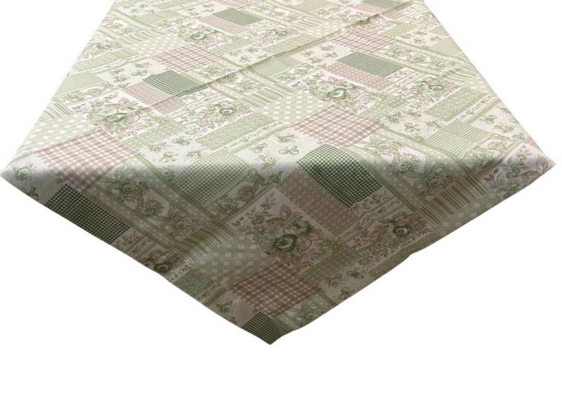 HOSSNER - HOMECOLLECTION Mitteldecke Scarlett grün (1-tlg), Tischdecke, bedruckt 85 x 85 cm von HOSSNER - HOMECOLLECTION
