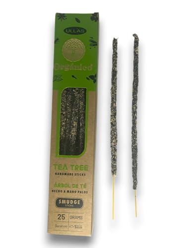 Räucherstäbchen Teebaum Ullas - Teebaum - handgefertigt - 25g - Made in India - 100% natürlich - ULLAS Bio Räucherstäbchen - HOSTENATURA von HOSTENATURA