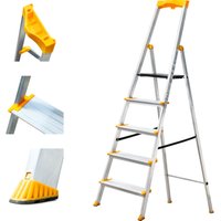 5-Stufen KOMSTAX5 faltbare Leiter aus Aluminium für den professionellen Einsatz, ausgestattet mit einem Werkzeughalter und einer Plattform aus Stahl. 5-Stufen KOMSTAX5 faltbare Leiter aus Aluminium für den professionellen Einsatz, ausgestattet mit einem Werkzeughalter und einer Plattform aus Stahl. von HOSTRÖM