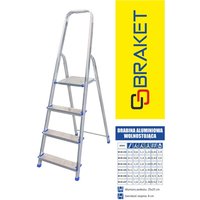 Freistehende Aluminiumleiter 236 Cm 7 Stufen + Plattform - Br-00-1207 von HOSTRÖM