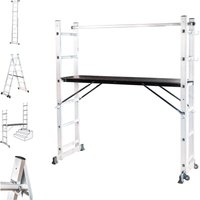 Rollgerüst SCAFFOLDAX2X6, multifunktionales Garten- und Klappgerüst 4 in 1, Leiter mit 2 Ebenen, max. Arbeitshöhe 4,46m, 5 Jahre Garantie, Hostrom Rollgerüst SCAFFOLDAX2X6, multifunktionales Garten- und Klappgerüst 4 in 1, Leiter mit 2 Ebenen, max. Arbeitshöhe 4,46m, 5 Jahre Garantie, Hostrom von HOSTRÖM
