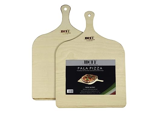 HOT! Kitchenware Pizzaschaufel, Made in Italy, Pizzaschieber aus Birkenholz 29x41,5cm (2er Set) von HOT! Kitchenware