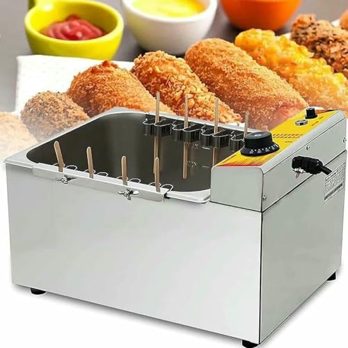 12L Kommerzielle Fritteuse, Automatische Käse-Hotdog-Wurst-Grill-Herd-Sticks-Fritteuse, Elektrische Fritteuse mit 50-200℃ Einstellbarer Temperatur~/ von HOTAPEPU