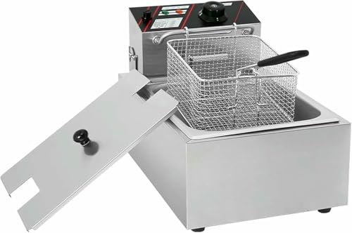 2500W gewerbliche professionelle Fritteuse Elektrische Arbeitsplattenfritteuse Restaurantküche Frittiergerät 6L Einzeltank mit Frittierkorb~/ 2500W gewerbliche professionelle Fritteuse Elektrische Arbeitsplattenfritteuse Restaurantküche Frittiergerät 6L Einzeltank mit Frittierkorb~/ von HOTAPEPU