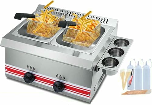 Commercial Fat Fryer Basket 12L 2 Tank Commercial Gas Fryer Countertop Edelstahl Fräter Mit Körben Für Zuhause Restaurants Hühnerflügel Chips Braten~/ Commercial Fat Fryer Basket 12L 2 Tank Commercial Gas Fryer Countertop Edelstahl Fräter Mit Körben Für Zuhause Restaurants Hühnerflügel Chips Braten~/ von HOTAPEPU