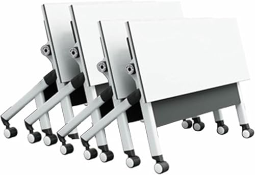 Faltbare Konferenzraum Tische 4 Pack, Faltbare Moderne Mobile Tagungstisch Schreibtisch Schulungstisch Große Rolling OfficeTables Für Konferenz Schulung Klassenzimmer~/ von HOTAPEPU