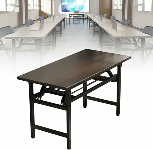 HOTAPEPU 4 Stück Falten Computer Büro Schreibtisch Faltbarer Konferenz Trainingstisch Mit Metallrahmen Tragbare Esstische Für Schlafzimmer Esszimmer Home Office, Keine Installation Erforderlich~/ von HOTAPEPU