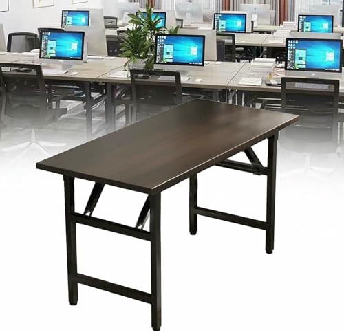 HOTAPEPU 6 PCs Klapper Computerbüro Schreibtisch Klappbare Konferenz -Trainingstisch Mit Metallrahmen Tragbare Esstische Für Schlafzimmer Esszimmer Home Office, Keine Installation Erforderlich ~/ von HOTAPEPU