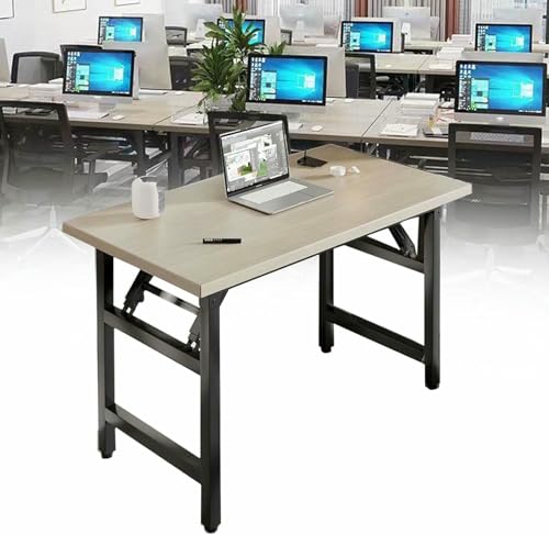 HOTAPEPU 6 PCs Klapper Computerbüro Schreibtisch Klappbare Konferenz -Trainingstisch Mit Metallrahmen Tragbare Esstische Für Schlafzimmer Esszimmer Home Office, Keine Installation Erforderlich ~/ von HOTAPEPU