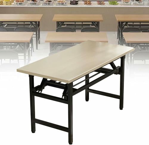 HOTAPEPU 8 PCs Faltbare Konferenz -Trainingstisch Mit Metallrahmen Klappertisch Tragbare Esstische Für Schlafzimmer Esszimmer Home Office, Schnelle Installation ~/ von HOTAPEPU