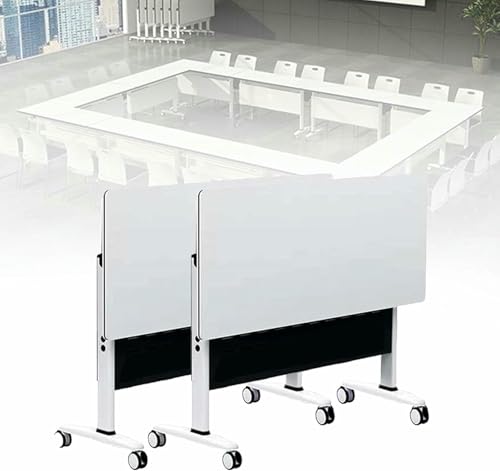 HOTAPEPU Klappbarer Konferenztisch Set Von 2 Konferenzräumen Flip Top Splitzen Rechteckige Schulungs-Seminartische Mit Rädern Klappbarer Mobiler Büro-Meeting-Schreibtisch Für Home Office~/ HOTAPEPU Klappbarer Konferenztisch Set Von 2 Konferenzräumen Flip Top Splitzen Rechteckige Schulungs-Seminartische Mit Rädern Klappbarer Mobiler Büro-Meeting-Schreibtisch Für Home Office~/ von HOTAPEPU
