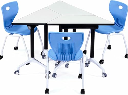 HOTAPEPU Konferenzraum Tisch Set Von 3 Klappbaren Flip Top Mobiler Trainingstisch Kombinierbare Trapezförmige Konferenztische Computer Schreibtisch Mit Metallrahmen, Abschließbare Räder~/ HOTAPEPU Konferenzraum Tisch Set Von 3 Klappbaren Flip Top Mobiler Trainingstisch Kombinierbare Trapezförmige Konferenztische Computer Schreibtisch Mit Metallrahmen, Abschließbare Räder~/ von HOTAPEPU
