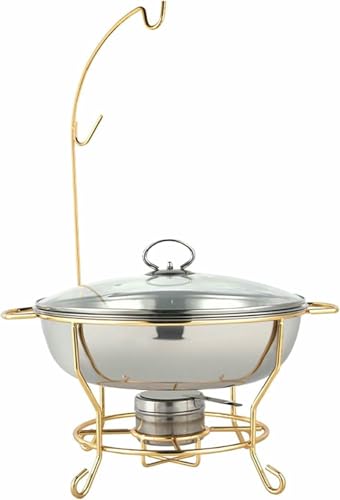 Hot Pot Buffet Set - Edelstahlheizblech, Rechteckiger Und Faltbarer, Langlebiger Rahmen Mit Abdeckung Und Kraftstoffstütze Für Cu ~/ von HOTAPEPU