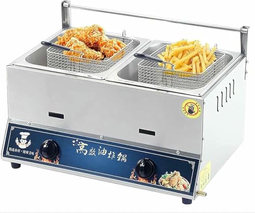 Professionelle Gasbraten, Handelsfritteuchter, 10 L/20L Edelstahl -Hühnchen -Chips Frittyer Mit Korbschaufel, Für Kommerzielles Restaurant Home Kitchen ~/ Professionelle Gasbraten, Handelsfritteuchter, 10 L/20L Edelstahl -Hühnchen -Chips Frittyer Mit Korbschaufel, Für Kommerzielles Restaurant Home Kitchen ~/ von HOTAPEPU