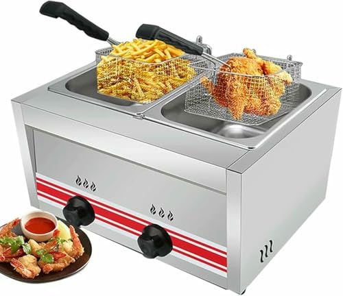 Professionelle LPG-Gasfräter, Kommerzielle Fräter Aus Edelstahl Mit Fräterkörben Und Deckeln, Für Kommerzielle Restaurant Heimküche~/ Professionelle LPG-Gasfräter, Kommerzielle Fräter Aus Edelstahl Mit Fräterkörben Und Deckeln, Für Kommerzielle Restaurant Heimküche~/ von HOTAPEPU