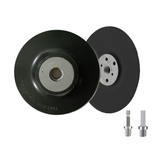 HOTCKB 2 Stück Stützteller ⌀ 115 mm Schleifteller für Winkelschleifer Schleifpad mit Gewinde M14 von HOTCKB