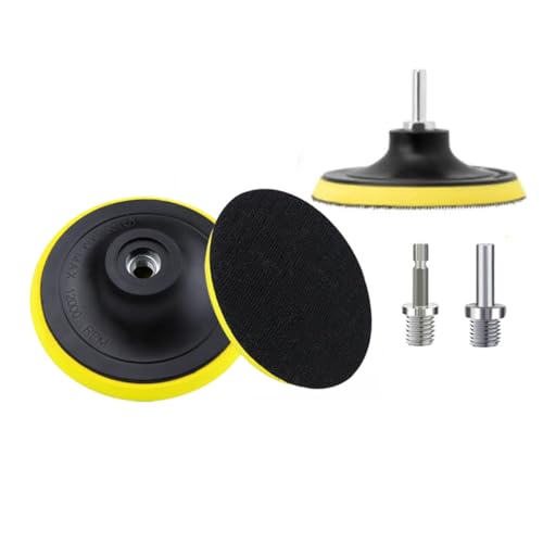 HOTCKB 3 Stück Klett Schleifteller 100mm Polierteller mit Bohradapter M14 Polierpad HOTCKB 3 Stück Klett Schleifteller 100mm Polierteller mit Bohradapter M14 Polierpad von HOTCKB