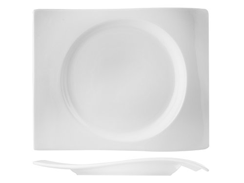H&h piatto rettangolare in porcellana, 35x27 cm, bianco von HOTELWARE