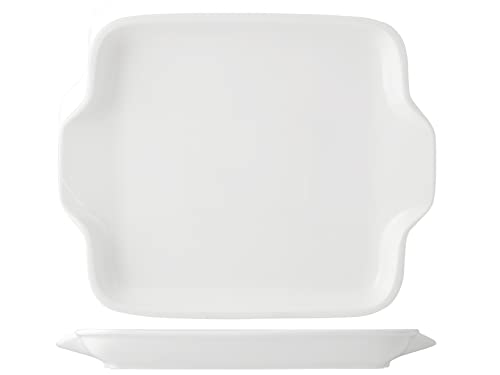 H&h piatto rettangolare in porcellana, 30,5x25 cm, bianco von HOTELWARE