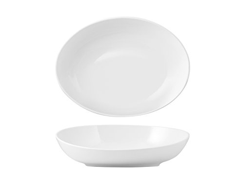 H&h coppa ovale in porcellana, 40x30 cm, bianco von HOTELWARE