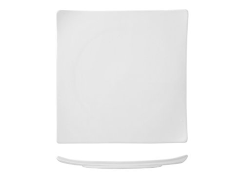 H&h piatto quadrato in porcellana, 27x27 cm, bianco von HOTELWARE