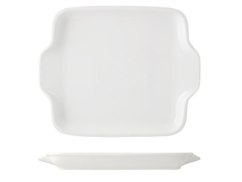 H&h piatto rettangolare in porcellana, 20x16,5 cm, bianco von HOTELWARE