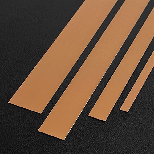 10M Metallisch Spiegelartig Zierleisten Selbstklebend Bordüre Tapete Flexible Zierleisten Sparpaket, Ultra Dünn Kronenformen, Deckenleiste, Schälen und Aufkleben (Color : Rose gold Brushed, Size : W von HOTHUIMIN