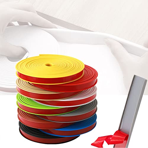 10m Kantenumleimer Selbstklebend Kantenschutz Umleimer Furnierklebeband Kein Aufbügeln, U-Form TPE Möbelkantenband, selbstsichernde Furnier-Randschiene(Black,20mm) von HOTHUIMIN