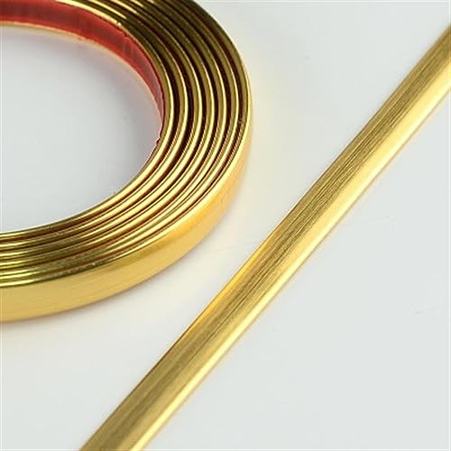 3 Meter Flexible Zierleisten Sparpaket Selbstklebend Bordüre Tapete, Spiegelartig Zierleisten, PVC-Tapetenbordüre, Kronenformen, Deckenleiste, Wasserdichte Zierleiste, Kantenleiste (Color : Gold Brus von HOTHUIMIN