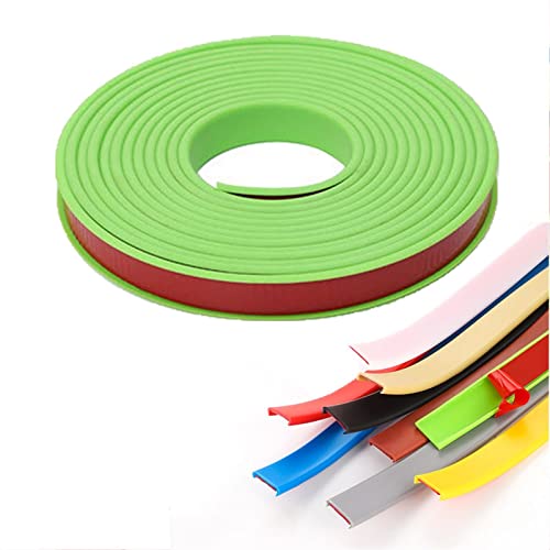 4m Kantenumleimer Selbstklebend Kantenschutz Umleimer Furnierklebeband Kein Aufbügeln, U-Form TPE Möbelkantenband, selbstsichernde Furnier-Randschiene (Color : Green, Size : 15mm) von HOTHUIMIN