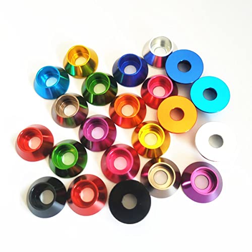10/5 Stück Aluminium Unterlegscheibe M2 M2.5 M3 M4 M5 M6 M8 Corlorful eloxierte Aluminiumlegierung Kappenkopf Dichtungsscheibe für RC Teile-M6 10 Stück, Schwarz 10/5 Stück Aluminium Unterlegscheibe M2 M2.5 M3 M4 M5 M6 M8 Corlorful eloxierte Aluminiumlegierung Kappenkopf Dichtungsscheibe für RC Teile-M6 10 Stück, Schwarz von HOTIPS