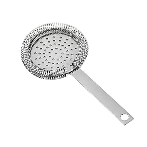 Cocktail Strainer, Barsieb aus Edelstahl, Cocktailshaker Colander Strainer, Stainless Steel Cocktail Werkzeug zum Filtern von EIS für Bar Trainer Barkeeper Hochwertiges Barzubehör, Silver, 1 Stück von HOTMNTY