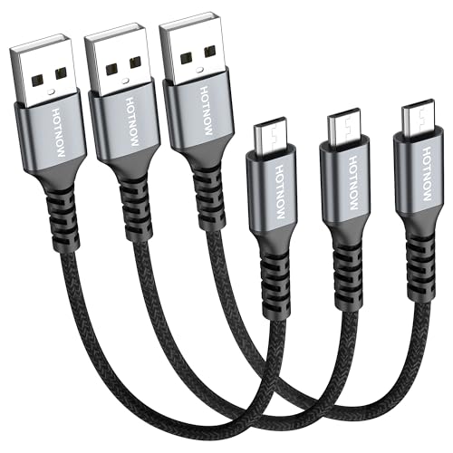 HOTNOW 0.15m Micro USB Kabel 15cm kurze Kabel, [3 Stücke,0.15m] Android Ladegerät Schnellladekabel für Samsung Galaxy S7 S6 S7 Edge S5, Note 5,PS4 von HOTNOW