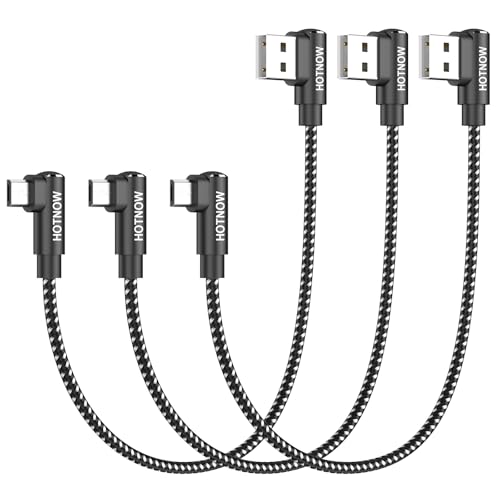 HOTNOW Kurzes Micro USB 90 Grad Kabel 30cm 3 Stück, Rechtwinkel Micro USB Kabel 5V3A geflochtenes USB2.0 High Speed Schnellladekabel für Galaxy S7 S6 S5, Tab A Tab S2, Power Bank HOTNOW Kurzes Micro USB 90 Grad Kabel 30cm 3 Stück, Rechtwinkel Micro USB Kabel 5V3A geflochtenes USB2.0 High Speed Schnellladekabel für Galaxy S7 S6 S5, Tab A Tab S2, Power Bank von HOTNOW