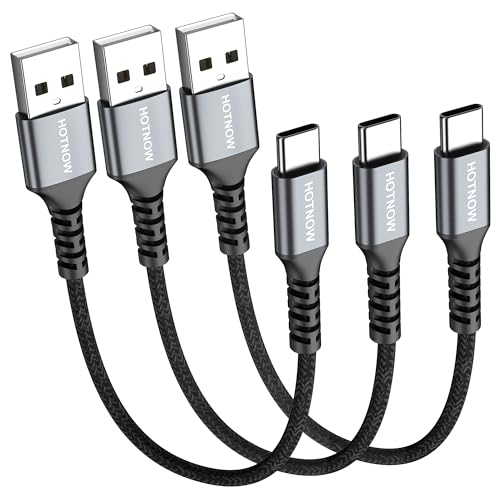 HOTNOW Kurzes USB C Kabel 0.15m 3 Pack, 15cm USB-C Schnellladekabel für Samsung Galaxy S10 S9 S8 Plus Note 9 8, Power Bank und andere USB Typ C Geräte von HOTNOW